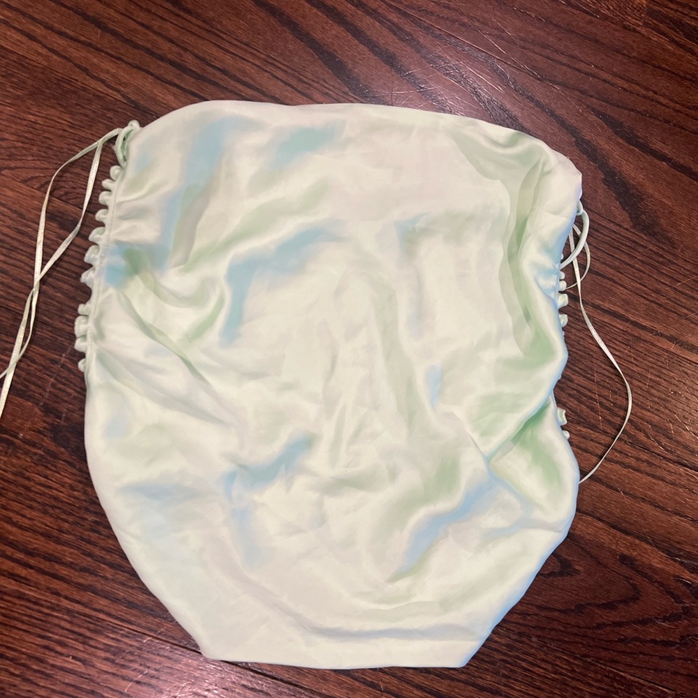 Zara sea Green Satin Top